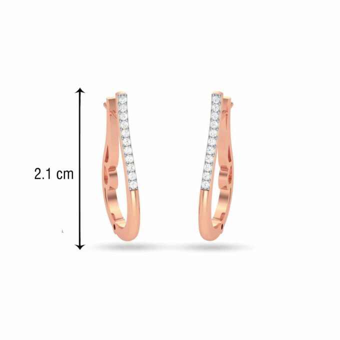 ETHEREAL FUSION SINGLE LINE HOOP EARRING