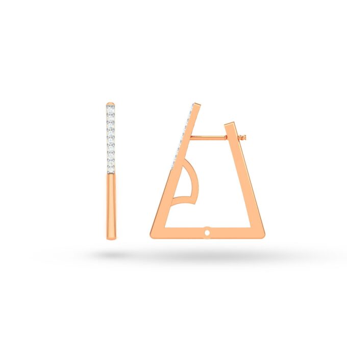 DIAMOND DELICACY TRIANGLE HOOP EARRINGS