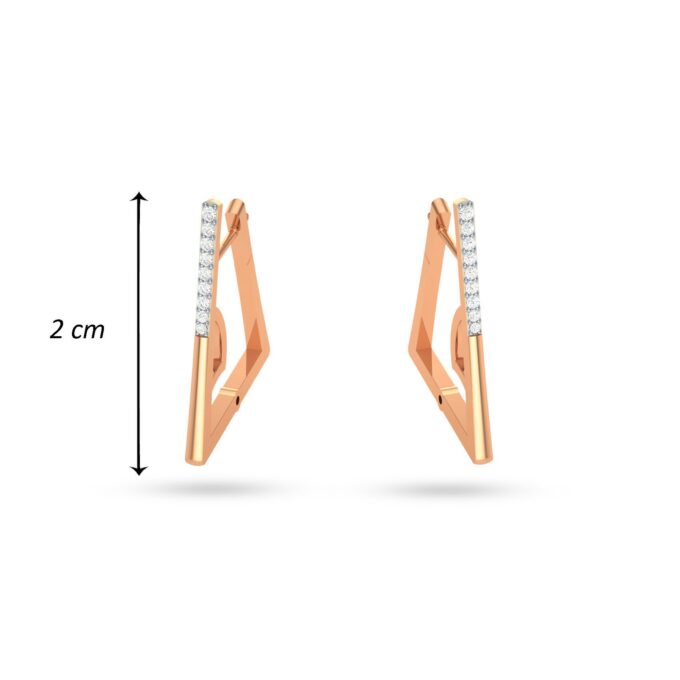 DIAMOND DELICACY TRIANGLE HOOP EARRINGS