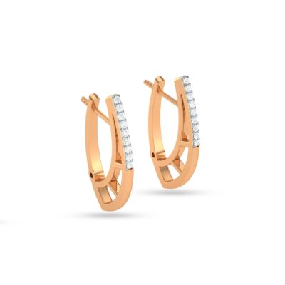 ELEGANT HARMONY DIAMOND HOOP EARRINGS