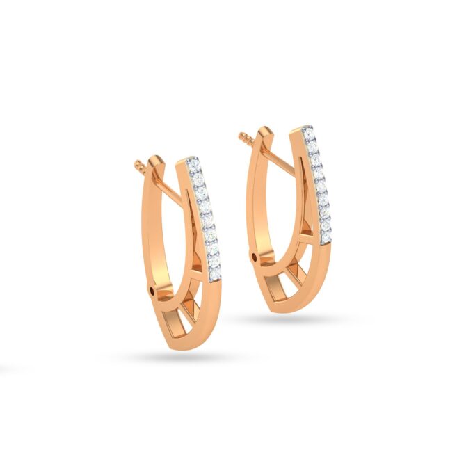 ELEGANT HARMONY DIAMOND HOOP EARRINGS