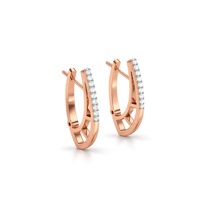 ELEGANT HARMONY DIAMOND HOOP EARRINGS