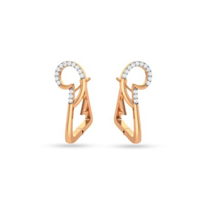 ELEGANT GEOMETRIC FLOW HOOP BALI EARRINGS