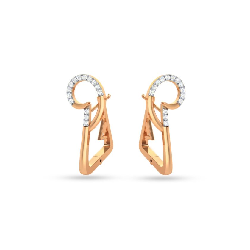 ELEGANT GEOMETRIC FLOW HOOP BALI EARRINGS