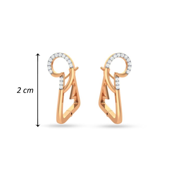 ELEGANT GEOMETRIC FLOW HOOP BALI EARRINGS