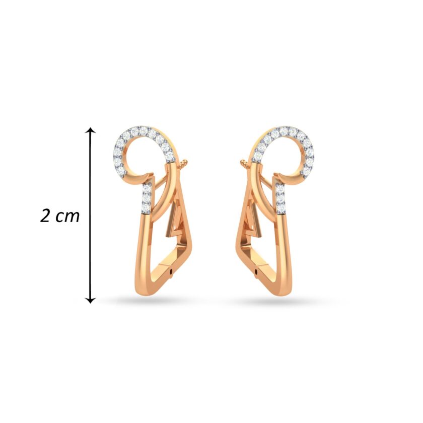 ELEGANT GEOMETRIC FLOW HOOP BALI EARRINGS - Image 3
