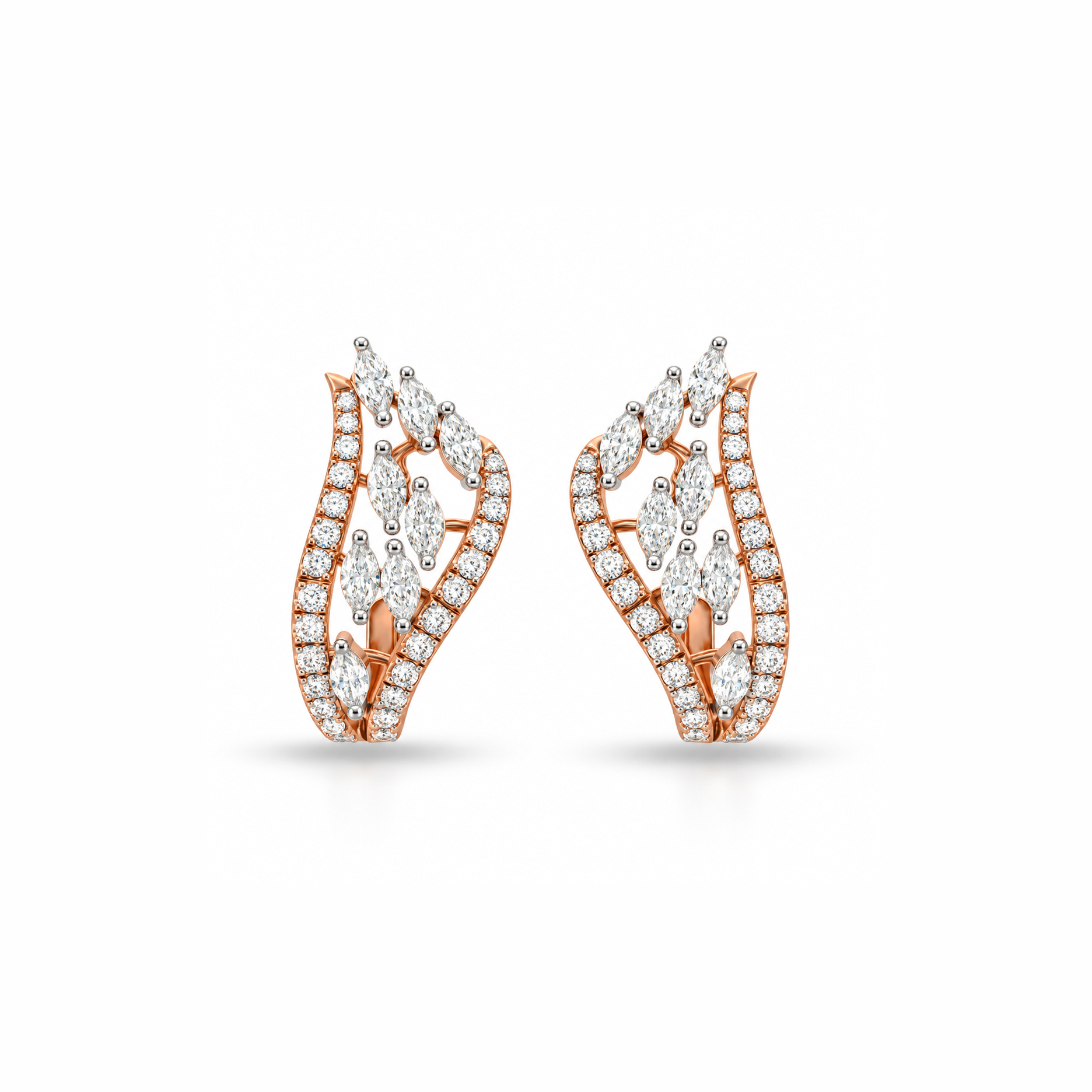 MODERN MARQUISE FUSION J BALI EARRINGS