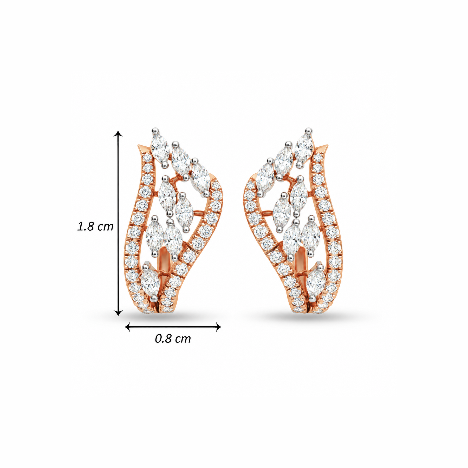 MODERN MARQUISE FUSION J BALI EARRINGS - Image 3