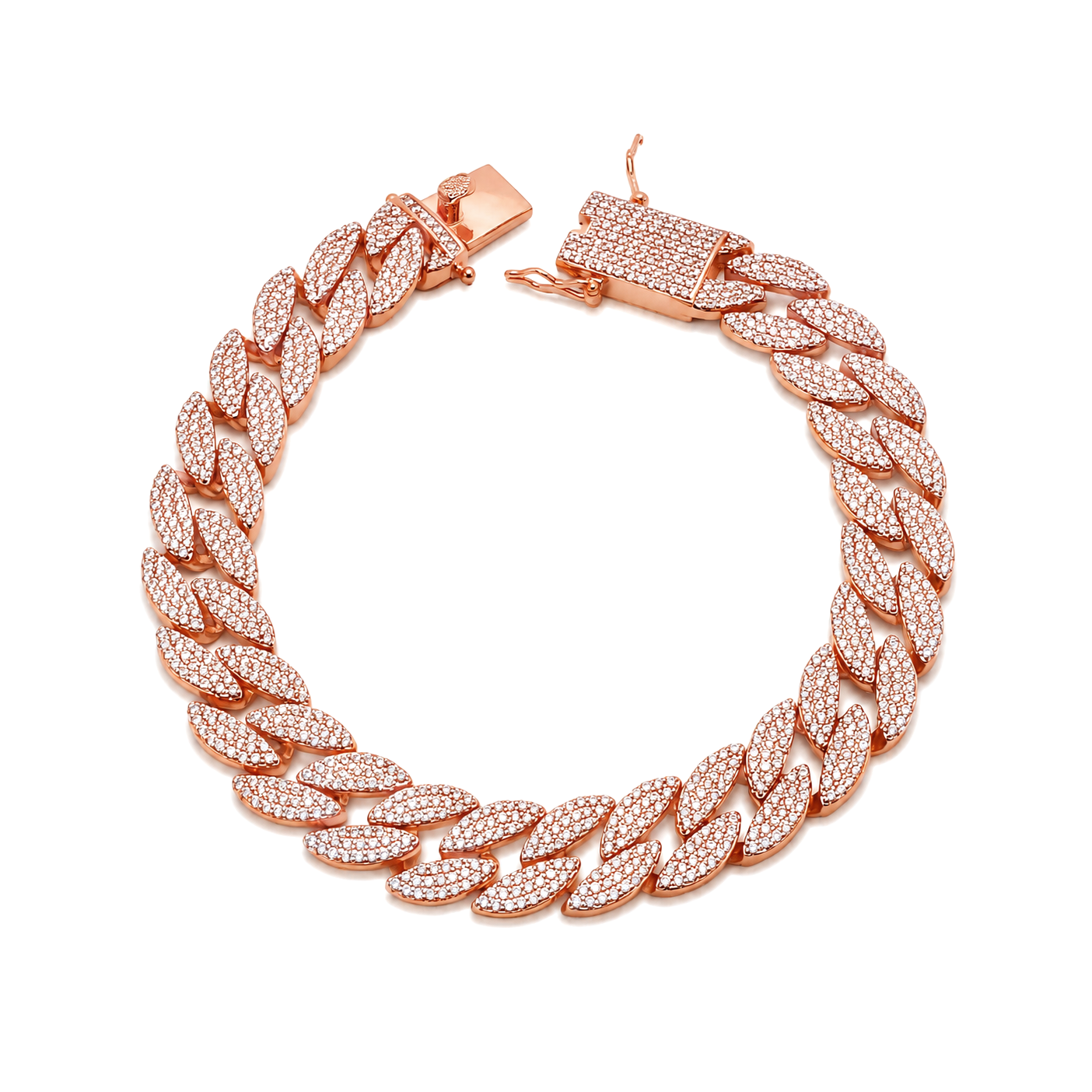 Interwoven Chain-Style Diamond Gents Bracelet
