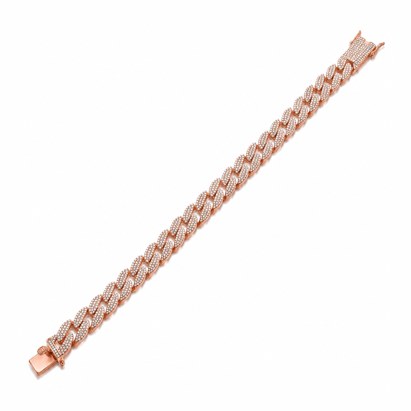Interwoven Chain-Style Diamond Gents Bracelet - Image 2