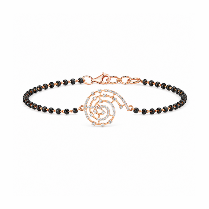 Parallel Harmony Diamond Mangalsutra Bracelet