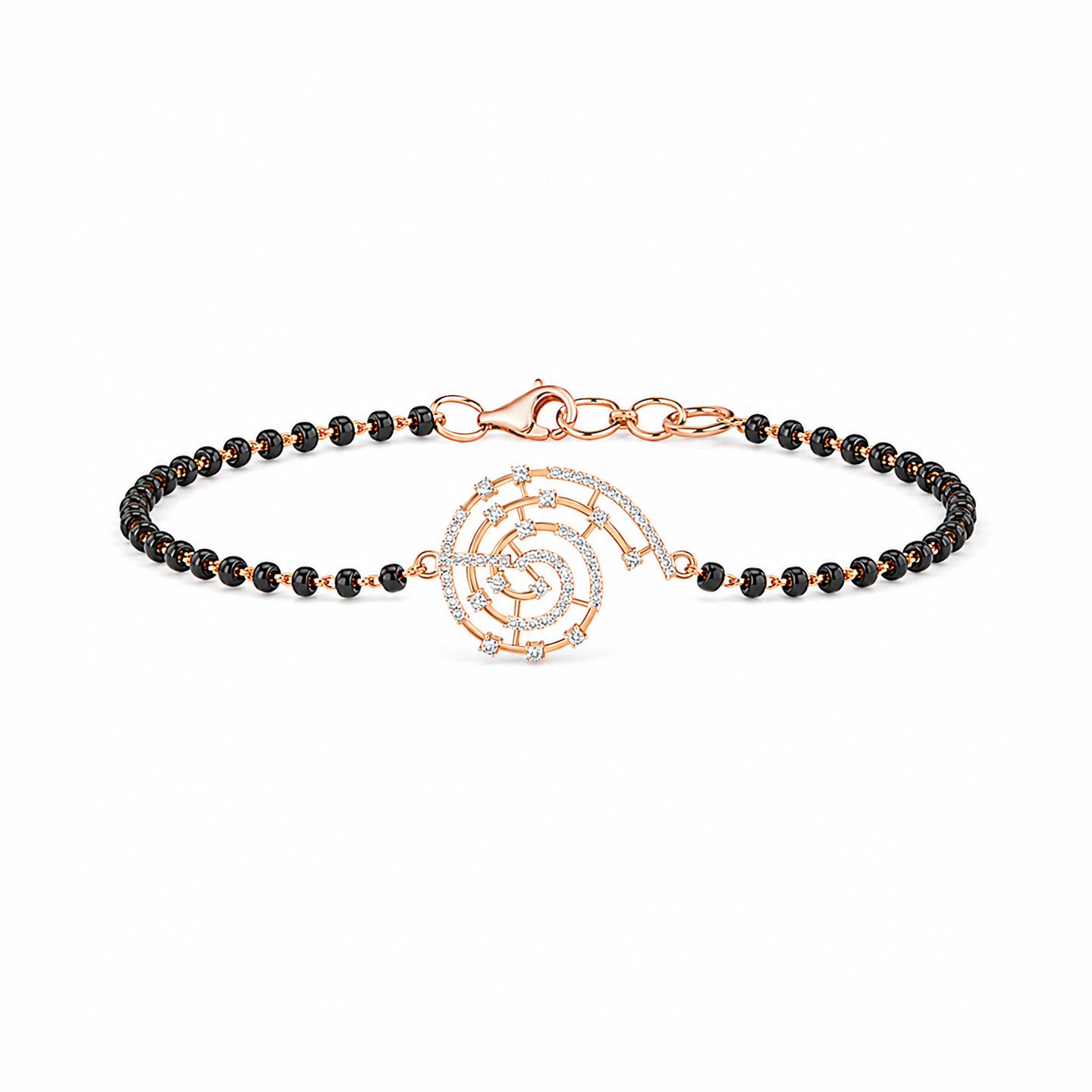 Parallel Harmony Diamond Mangalsutra Bracelet