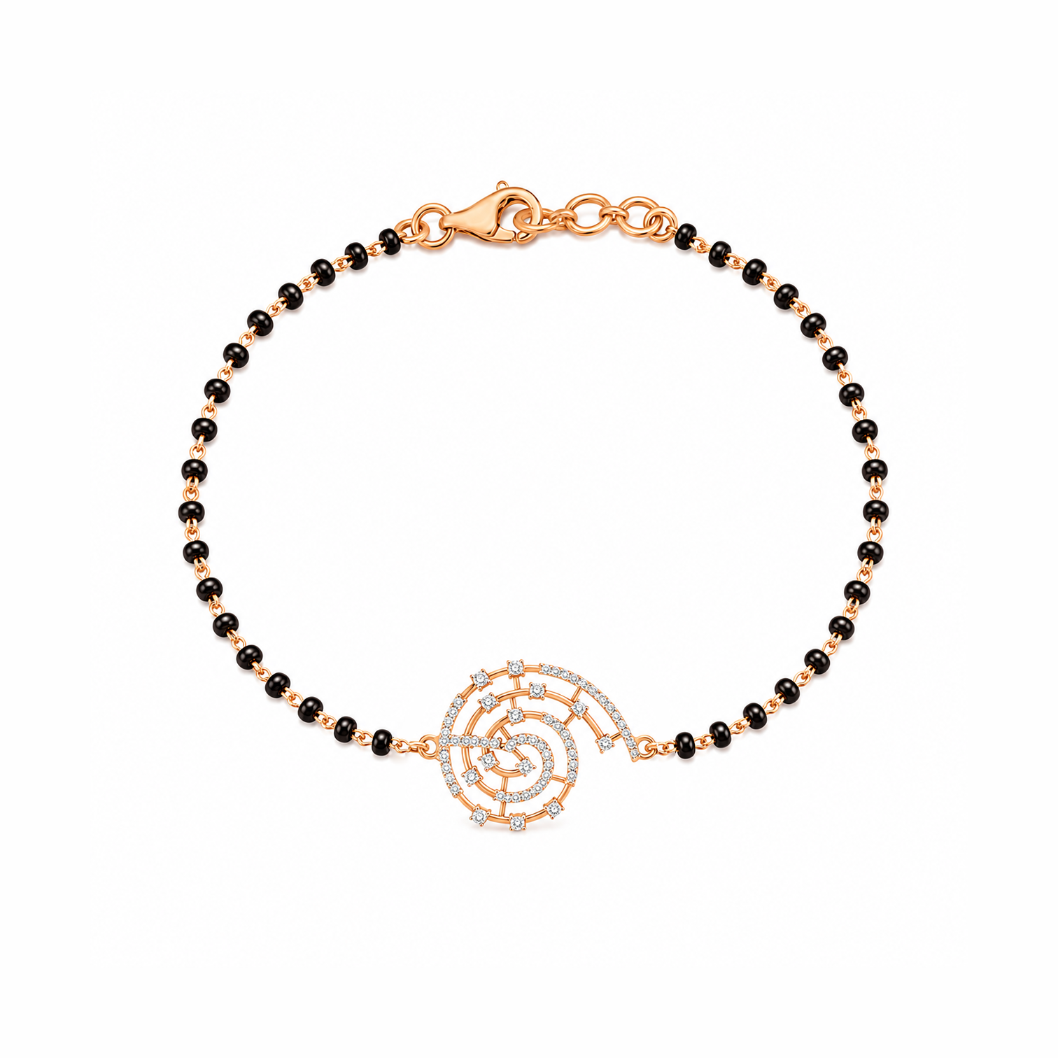 Parallel Harmony Diamond Mangalsutra Bracelet - Image 2