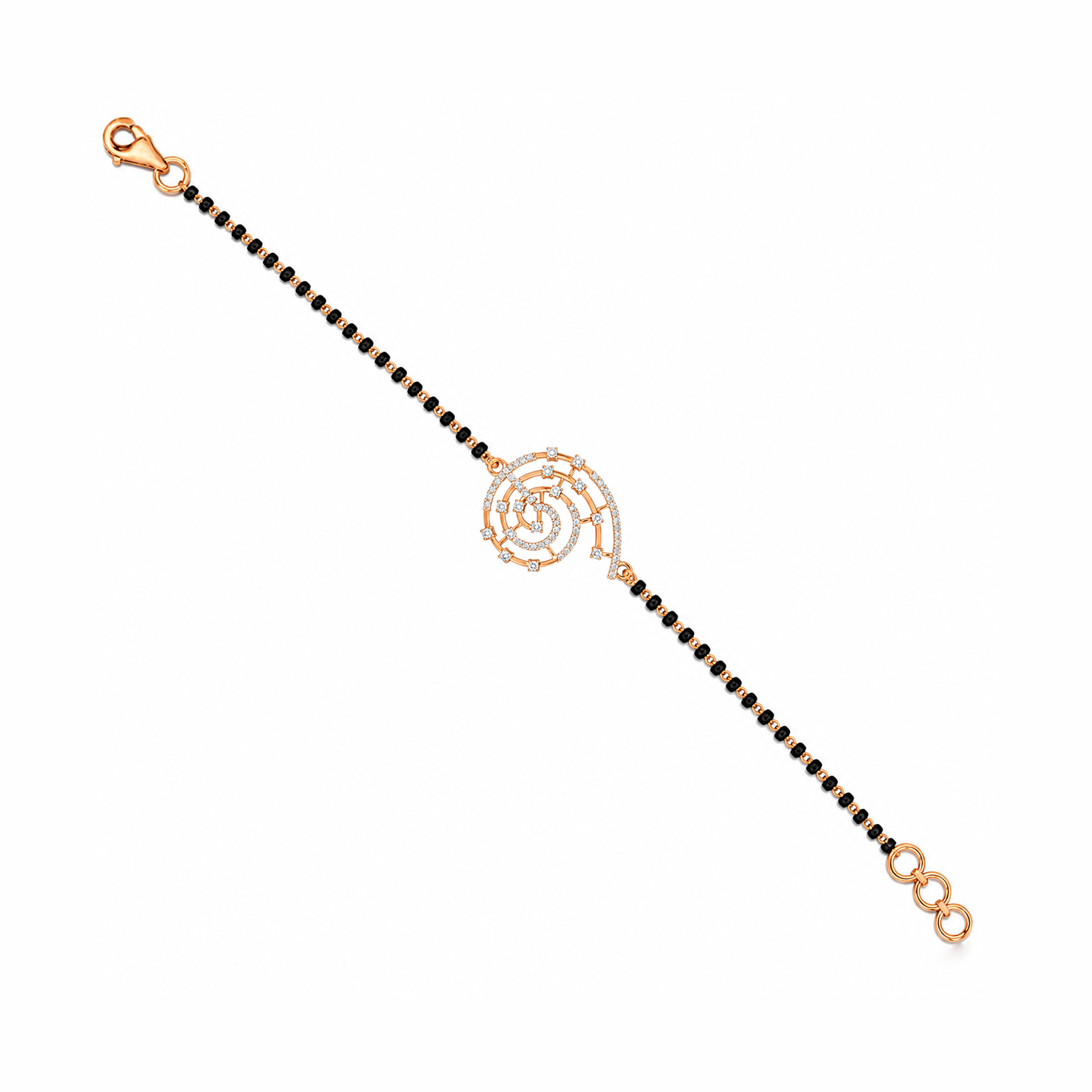 Parallel Harmony Diamond Mangalsutra Bracelet - Image 3