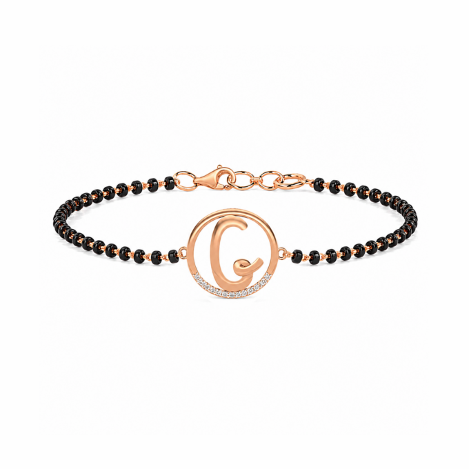 Alphabet Elegance Diamond Initial Bracelet
