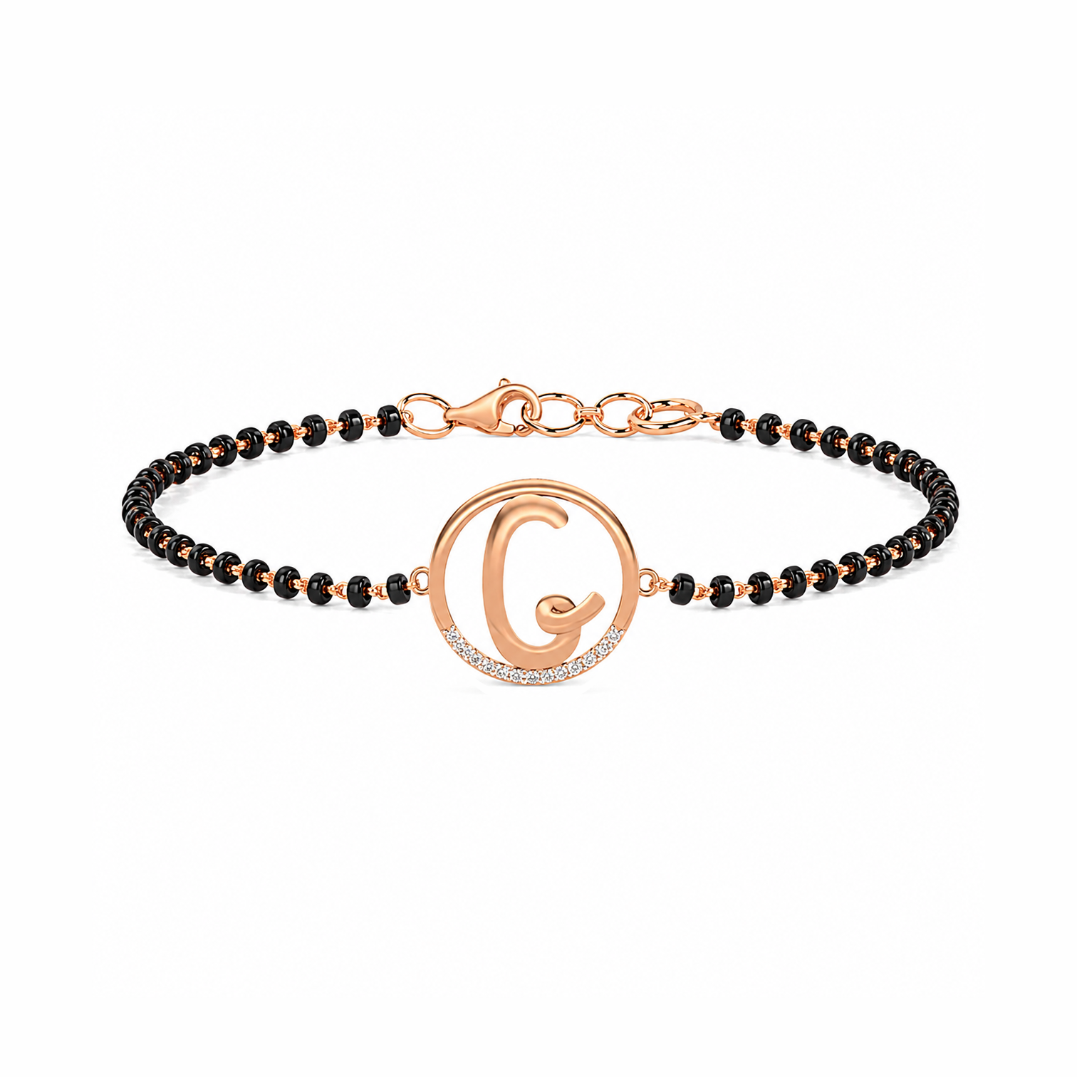Alphabet Elegance Diamond Initial Bracelet