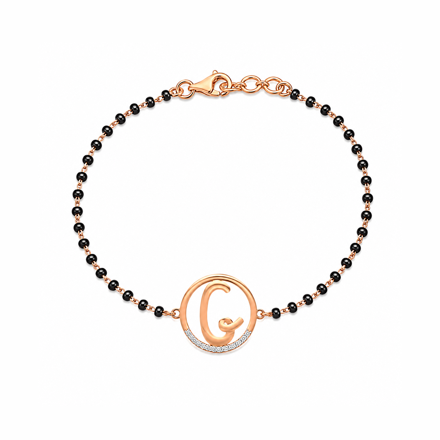 Alphabet Elegance Diamond Initial Bracelet - Image 2