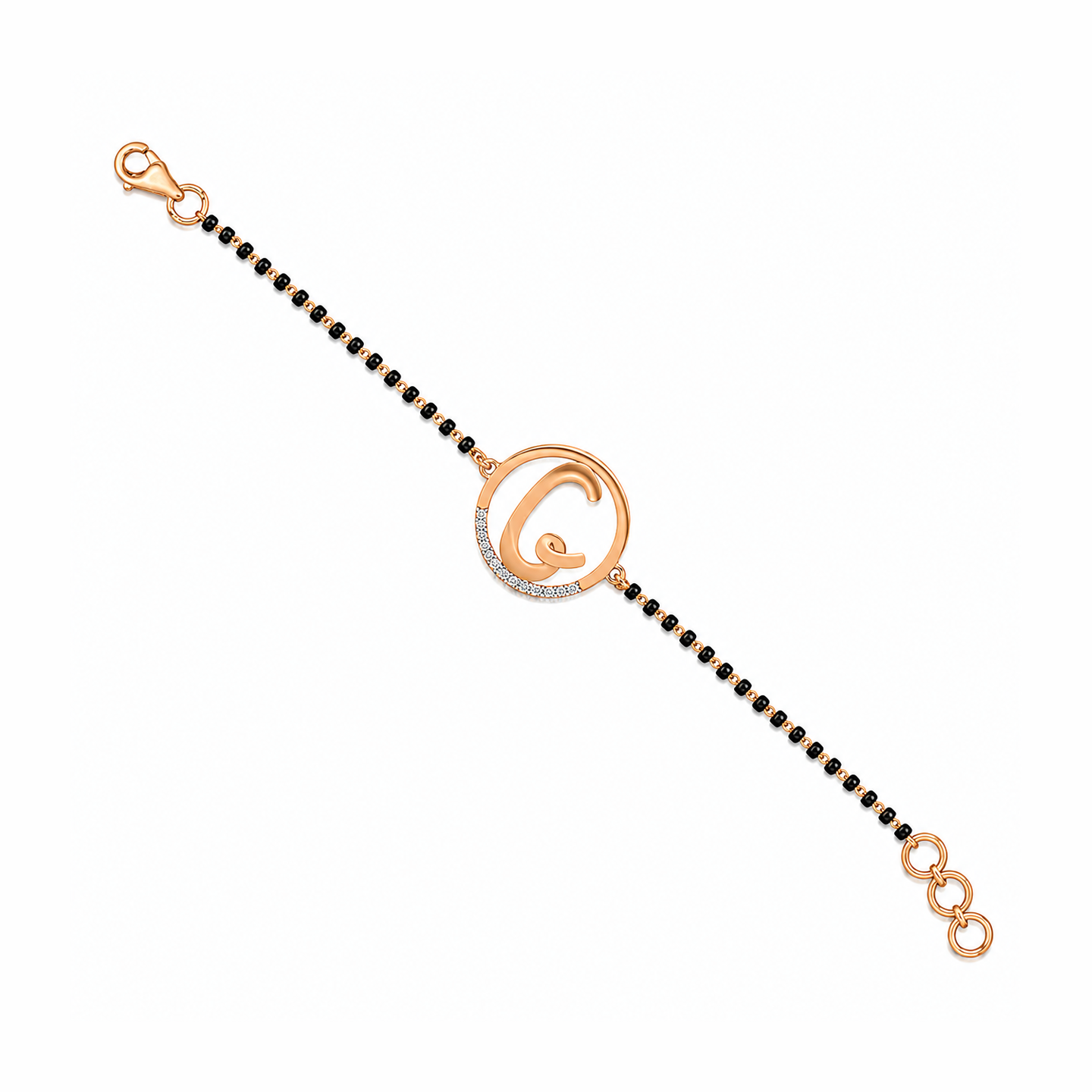 Alphabet Elegance Diamond Initial Bracelet - Image 3