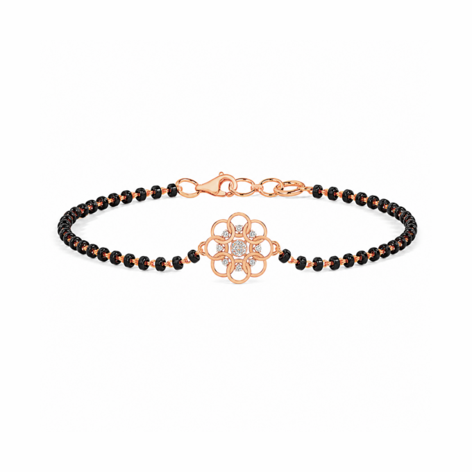 Golden Circle of Unity Diamond Bracelet