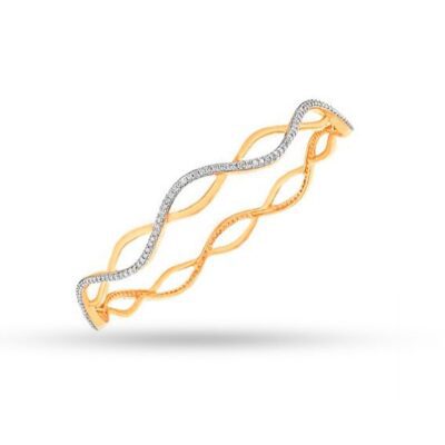 Elegance Modern Twist Diamond Bangle