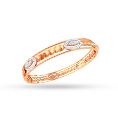 Oval Fusion Frame Diamond Bangle