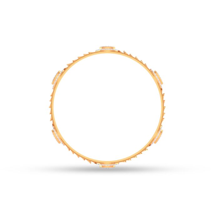 Oval Fusion Frame Diamond Bangle
