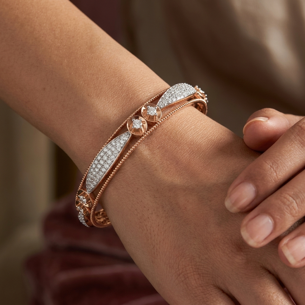 Timeless Elegance Dazzling Bangle - Image 4