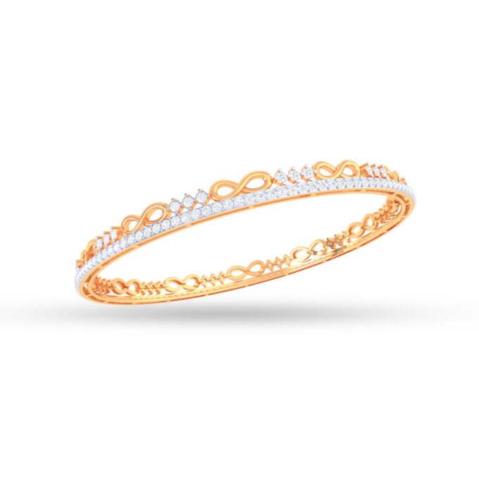 Captivating Single-Line Diamond Bangle