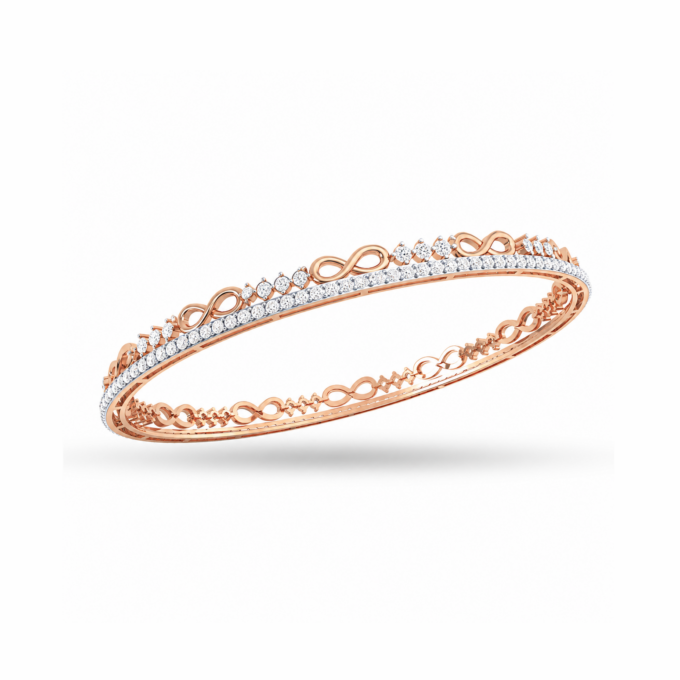 Captivating Single-Line Diamond Bangle