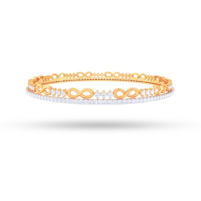 Captivating Single-Line Diamond Bangle - Image 2