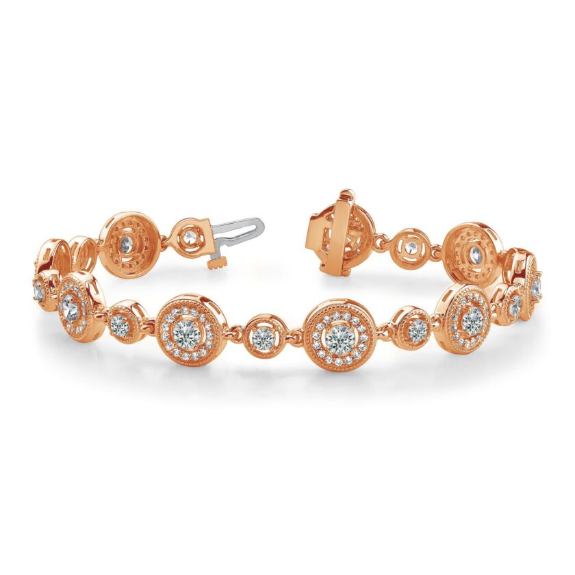 Radiant Circles Diamond Tennis Bracelet