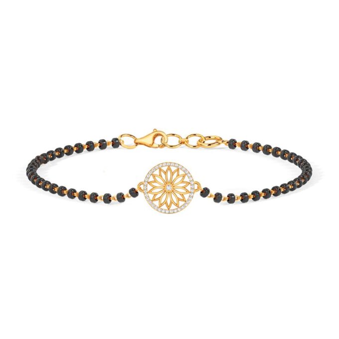 Turkish Floral Diamond Fusion Mangalsutra Bracelet