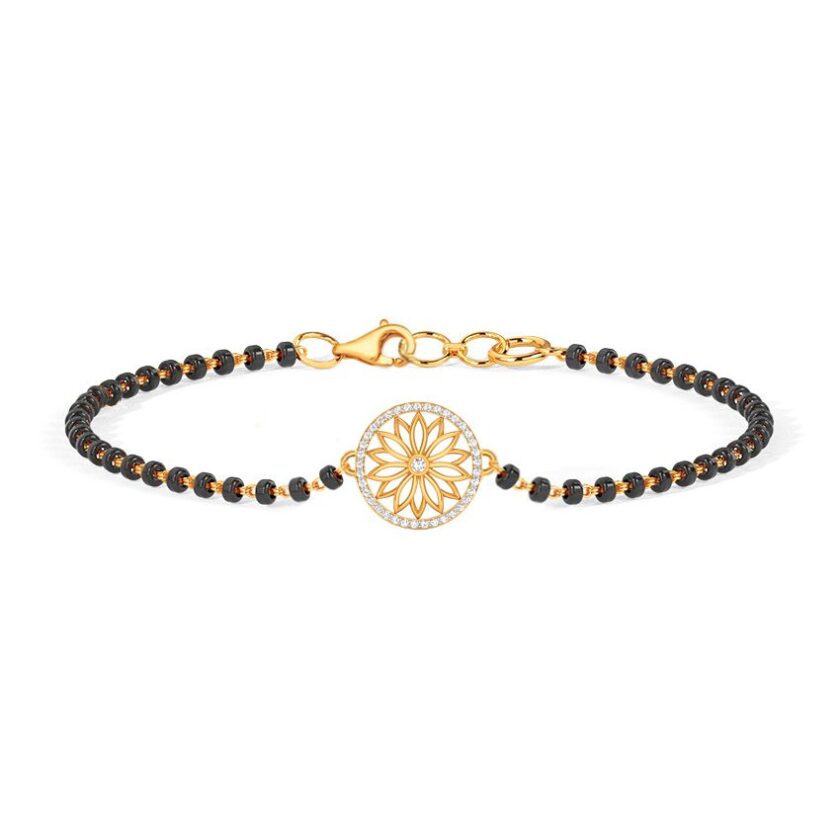 Turkish Floral Diamond Fusion Mangalsutra Bracelet