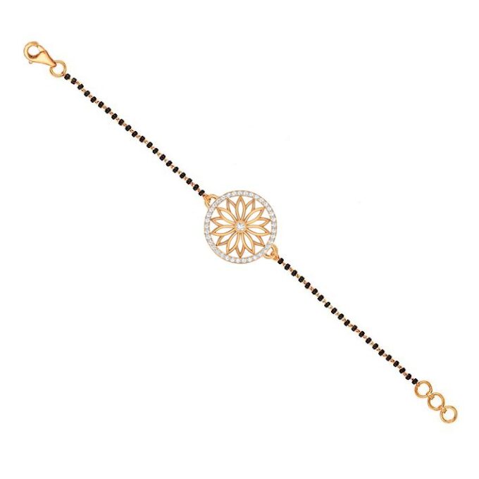Turkish Floral Diamond Fusion Mangalsutra Bracelet