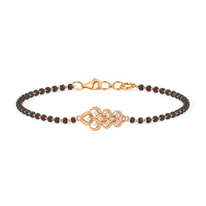 Eternal Bond Interwoven Diamond Mangalsutra Bracelet