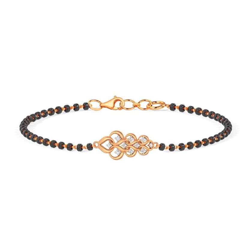 Eternal Bond Interwoven Diamond Mangalsutra Bracelet