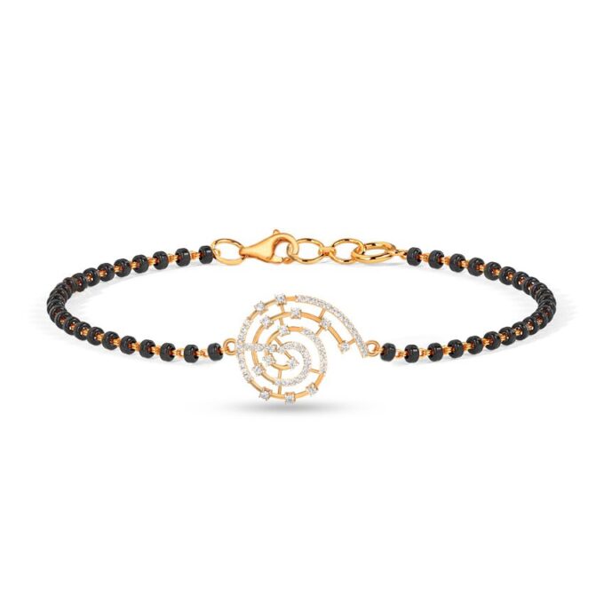 Parallel Harmony Diamond Mangalsutra Bracelet