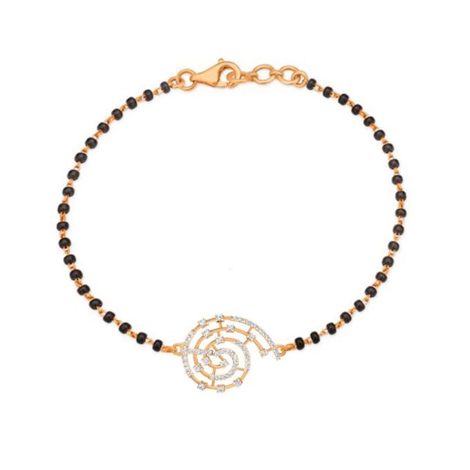 Parallel Harmony Diamond Mangalsutra Bracelet