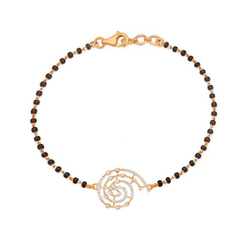 Parallel Harmony Diamond Mangalsutra Bracelet - Image 2