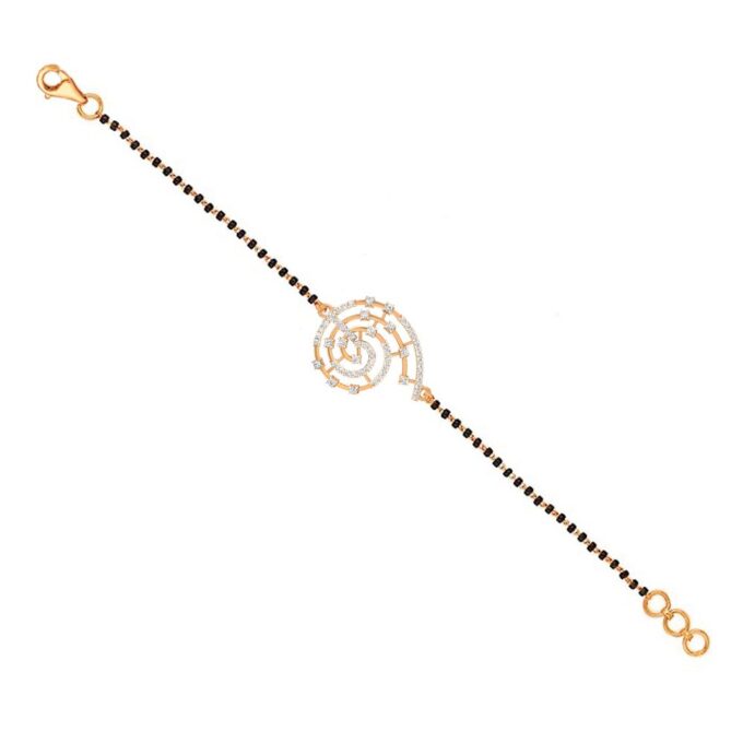 Parallel Harmony Diamond Mangalsutra Bracelet