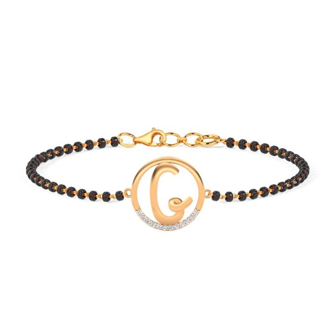 Alphabet Elegance Diamond Initial Bracelet