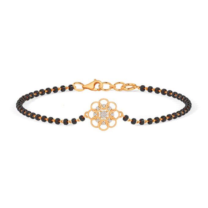 Golden Circle of Unity Diamond Bracelet