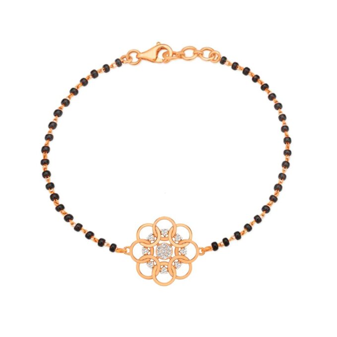 Golden Circle of Unity Diamond Bracelet