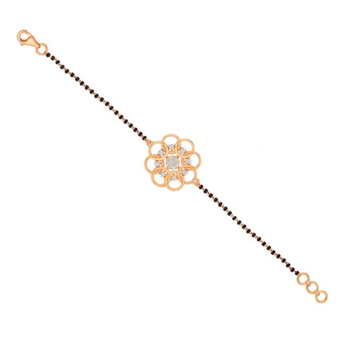 Golden Circle of Unity Diamond Bracelet