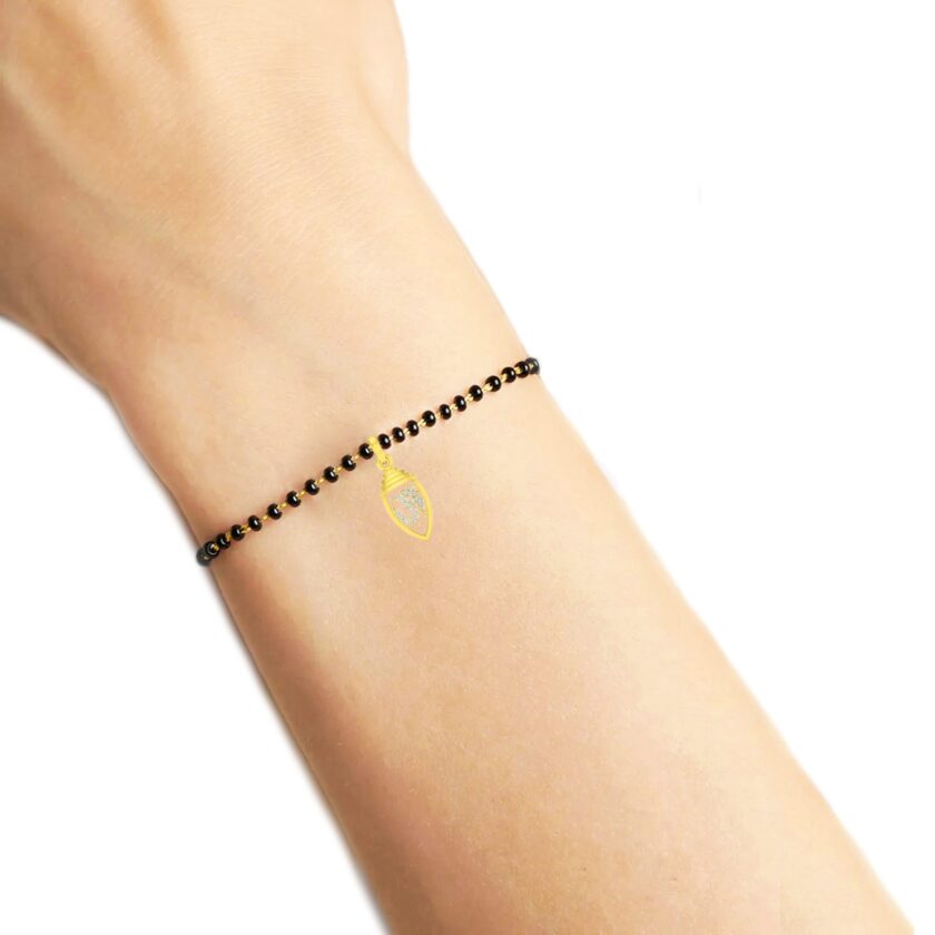 Sacred Aum Diamond Mangalsutra Bracelet - Image 4
