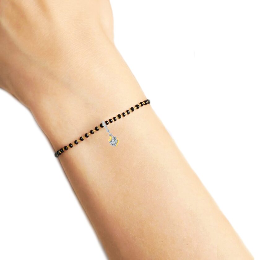 Radiant Solitaire Fusion Mangalsutra Bracelet - Image 4