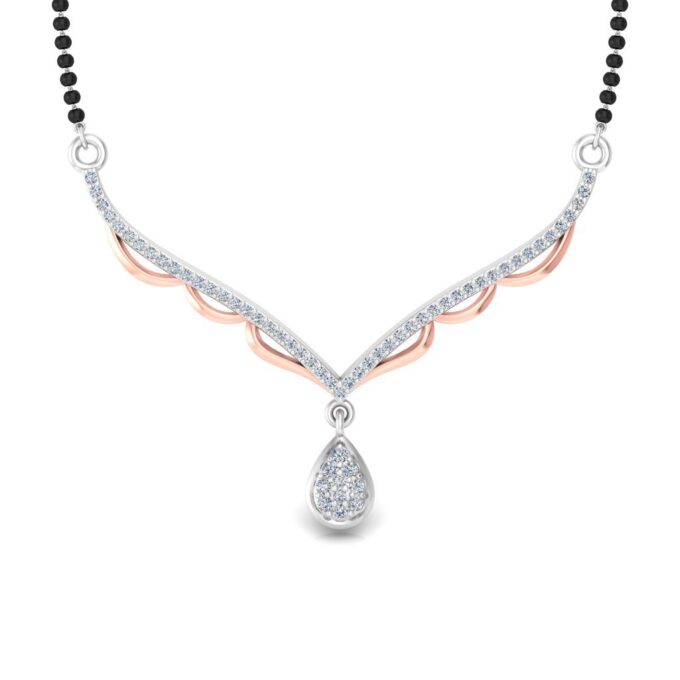 Harmony V-Drop Diamond Mangalsutra Pendant