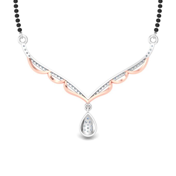 Harmony V-Drop Diamond Mangalsutra Pendant