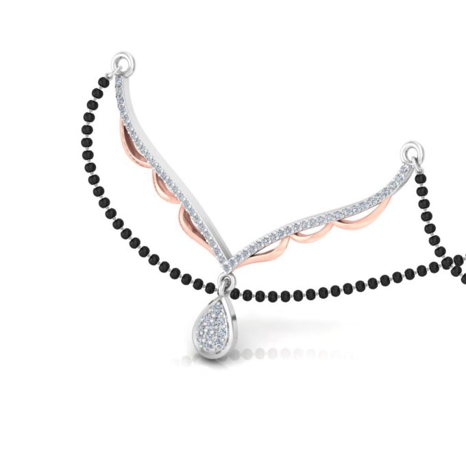 Harmony V-Drop Diamond Mangalsutra Pendant