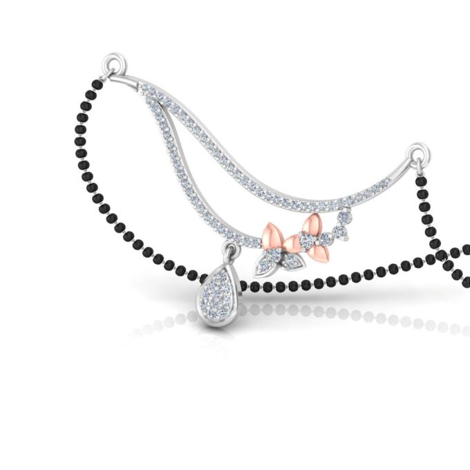 Dual Flow Diamond Mangalsutra Pendant